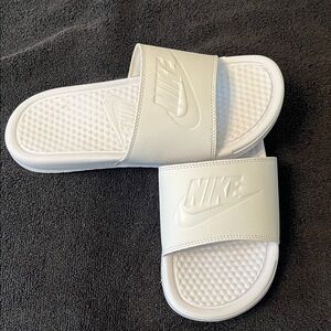 Nike White Slide Sandals size 7